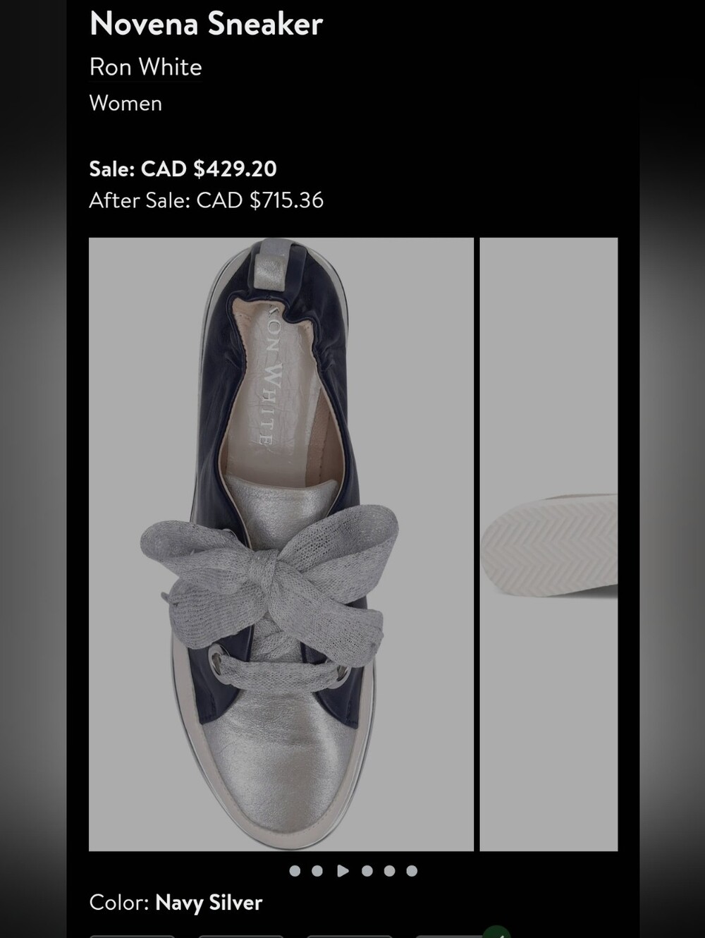RON WHITE Leather Novena Platform Sneakers